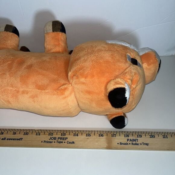 MINECRAFT FOX Soft Plush 20" Mojang Stuffed Toy Animal Long Pillow Buddy orange - Picture 7 of 7